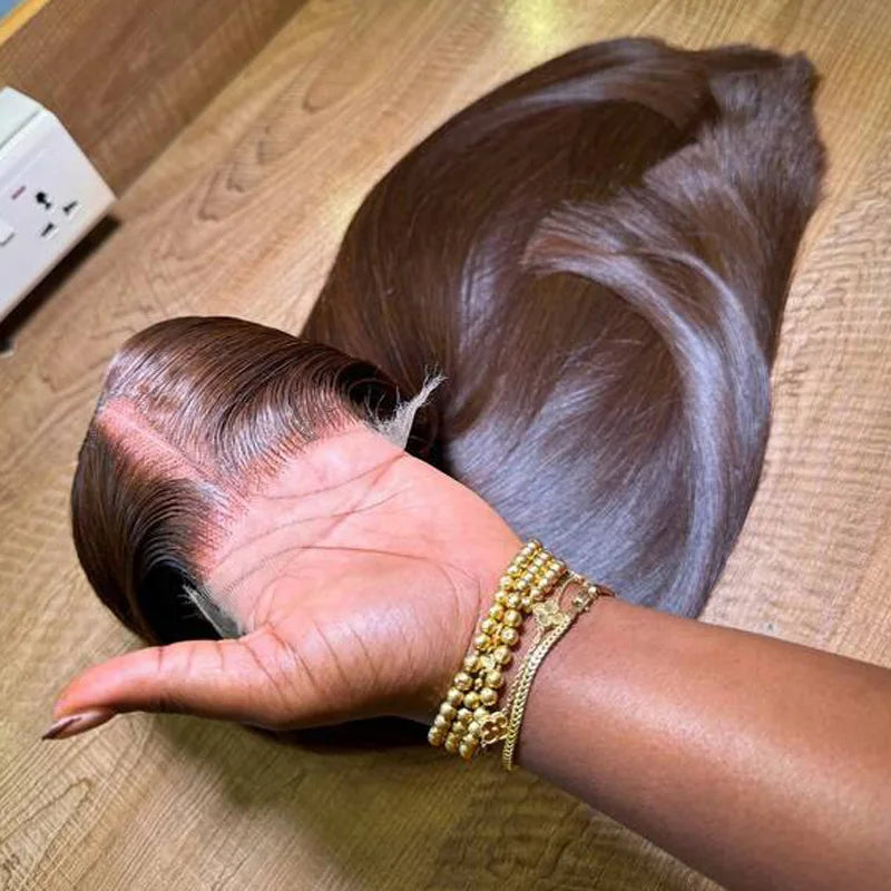 Luxurious 34-Inch Straight Lace Wig