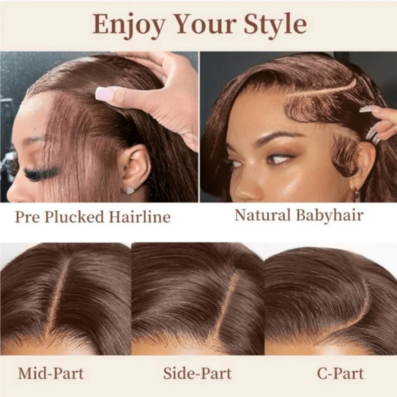 Luxurious 34-Inch Straight Lace Wig